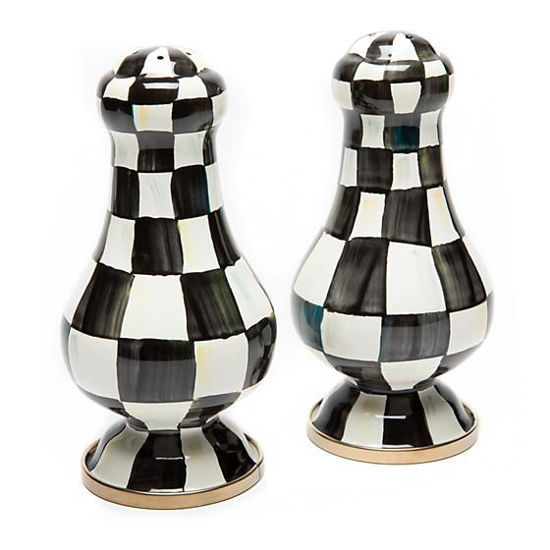 MacKenzie-Childs  Courtly Check Large Salt & Pepper Shakers