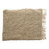 Grey Throw Blanket with Fringe by Creative Co-op