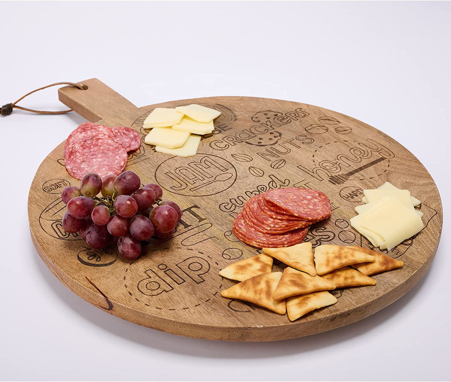 0055316 Charcuterie Lazy Susan Serving Board By Mudpie 