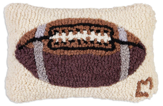 Football Hooked Pillow by Chandler 4 Corners