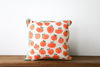 Pumpkin Pattern Pillow with Green Piping by Little Birdie