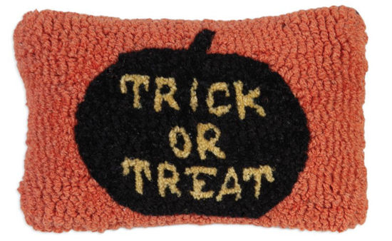 Trick or Treat Hooked Pillow by Chandler 4 Corners