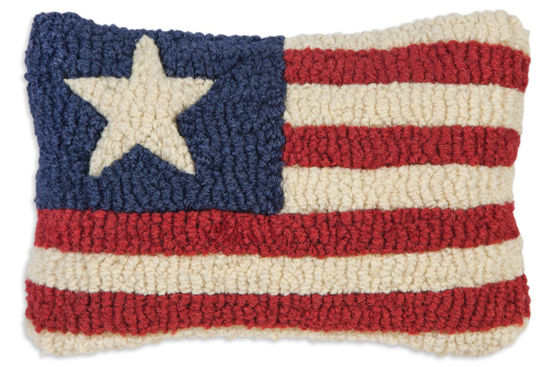 Stars & Stripes Hooked Pillow by Chandler 4 Corners