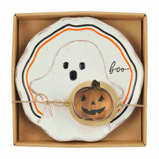 Ghost Cookie Plate Set by Mudpie