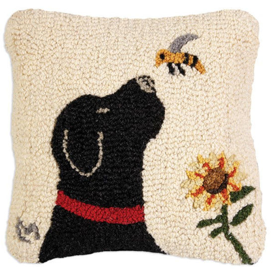 Bee My Friend Hooked Pillow by Chandler 4 Corners