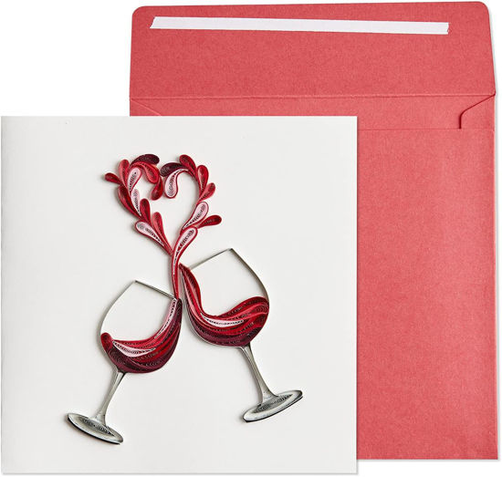 Wine Glasses Quilling Card by Niquea.D