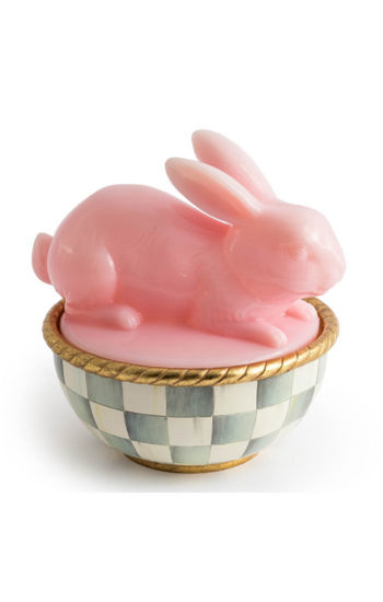Milk Pink Bunny Lidded Container by MacKenzie-Childs