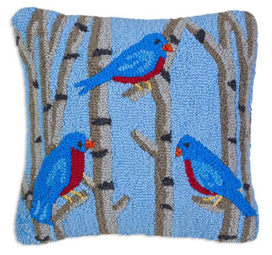 Birds of a Feather Hooked Pillow by Chandler 4 Corners