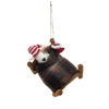 Wool Felt Mouse Sleeping Ornament - Hat & Stocking by Creative Co-op