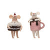 Wool Felt Mouse in Dessert Outfit - Cake by Creative Co-op