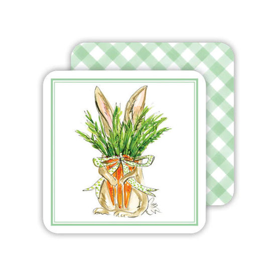 Bunny Holding Carrots Coaster 20 Pack by Roseanne Beck Collections
