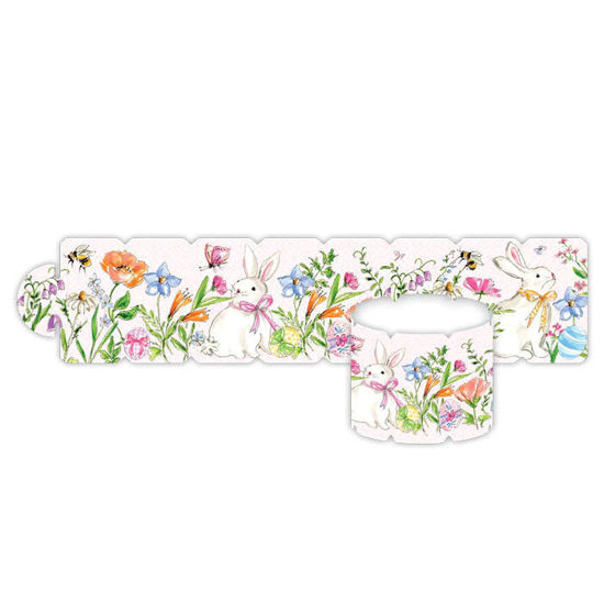 Pink Spring Bunnies Napkin Ring 10 Pack by Roseanne Beck Collections