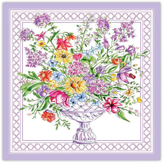 Lavender Floral Arrangement Square Placemat 20 Pack by Roseanne Beck Collections