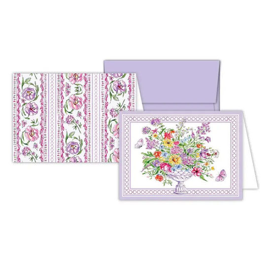 Lavender Floral Arrangement Petite Note Set by Roseanne Beck Collections