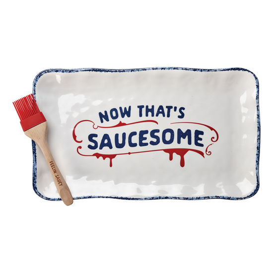 Saucesome Platter with Brush by TAG
