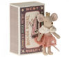 Princess Mouse, Little Sister in Matchbox - Rose by Maileg