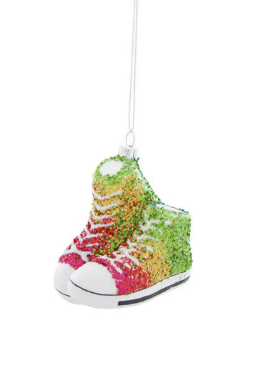 Glittered Rainbow Sneakers Ornament by Cody Foster