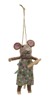 Wool Felt Mouse Artist Ornament - Apron by Creative Co-op