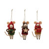 Wool Felt Mouse Holiday Ornament - Gift by Creative Co-op