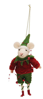 Wool Felt Mouse Elf Ornament - Garland by Creative Co-op