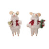 Wool Felt Mouse Santa - Holding Ornament by Creative Co-op