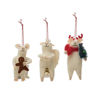 Wool Felt Mouse Christmas Ornament - Bell by Creative Co-op
