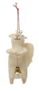 Wool Felt Mouse Christmas Ornament - Bell by Creative Co-op