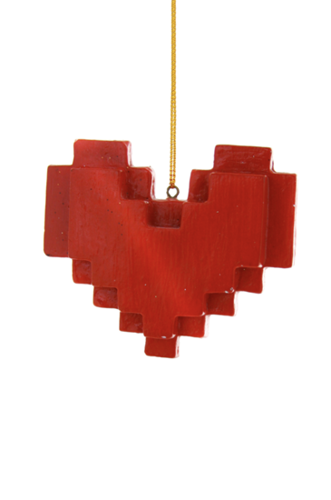 Pixel Heart Ornament by Cody Foster