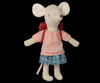 Tricycle Mouse, Big Sister - Red with Dark Blue Skirt by Maileg