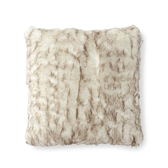 Cream Faux Fur 23" Pillow by K & K Interiors