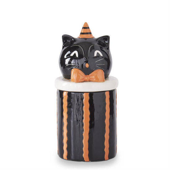 Black Cat Canister - Tall by K & K Interiors