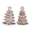 Glittered White Frosted Gingerbread Houses Set of 3 by K & K Interiors