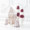 Glittered White Frosted Gingerbread Houses Set of 3 by K & K Interiors