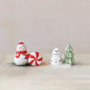 Snowman & Peppermint Candy Salt & Pepper Set by Creative Co-op