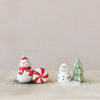 Snowman and Tree Salt & Pepper Set by Creative Co-op