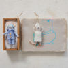 Wool Felt Mouse in Pajamas Ornament by Creative Co-op