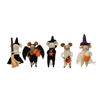 Wool Felt Mouse in Halloween Costume - Witch with Broom by Creative Co-op