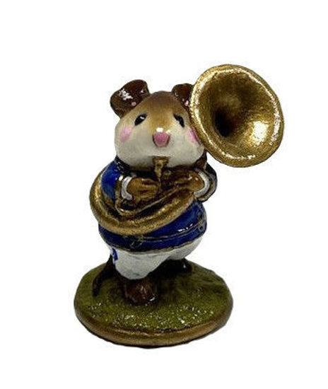 Tuba Player Mouse M-153c (Blue) by Wee Forest Folk®
