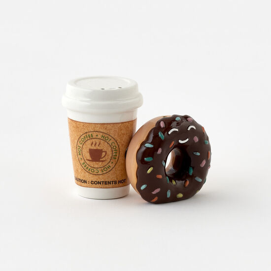 Coffee & Donut Salt & Pepper Set by One Hundred and 80 Degrees