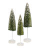 Snow Covered Green Bottle Brush Tree Set by Bethany Lowe