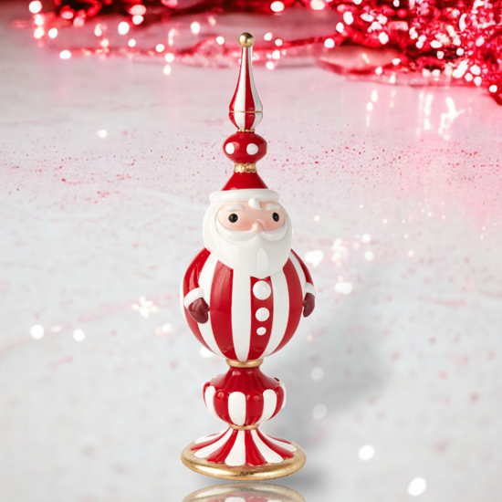 Peppermint Santa Orb by December Diamonds