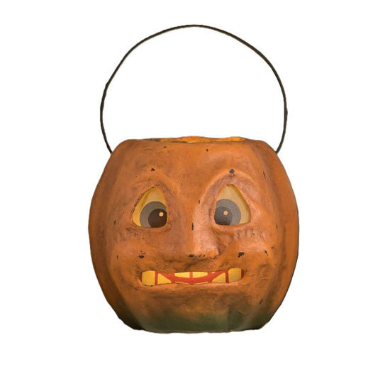 Vintage Scary Mini Pumpkin Bucket by Bethany Lowe Designs