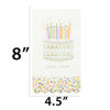Sprinkle Birthday Scallop Edge Guest Dinner Napkins by C.R.Gibson Signature Celebrations