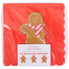 Holiday Gingerbread Scallop Edge Beverage Napkin by C.R.Gibson Signature Celebrations