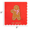 Holiday Gingerbread Scallop Edge Beverage Napkin by C.R.Gibson Signature Celebrations
