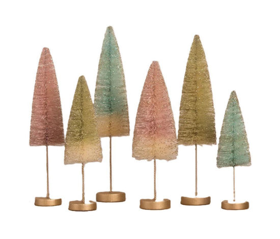 Pastel Forest Bottle Brush Trees Set by Bethany Lowe