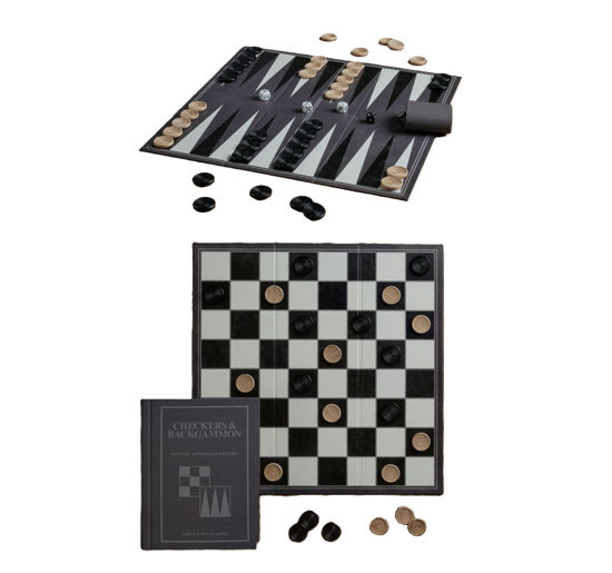 Checkers/Backgammon Vintage Bookshelf Game by WS Game Company