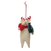Wool Felt Mouse Christmas Ornament - Reindeer Antlers by Creative Co-op