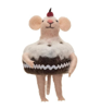 Wool Felt Mouse in Dessert Outfit - Cake by Creative Co-op