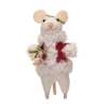 Wool Felt Mouse Santa - Holding Ornament by Creative Co-op